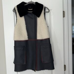 Diane Von Furstenberg Black and Cream Vest